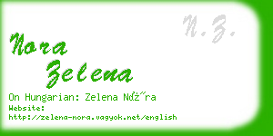 nora zelena business card